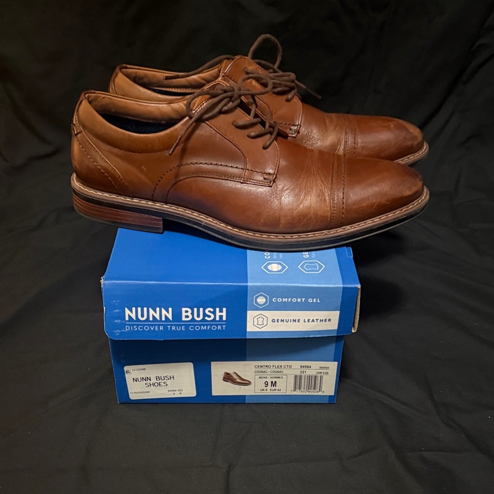 Nunn Bush Men's Tan Leather Oxfords